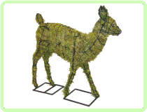 Fawn Animal Topiary Frame 25" x 27" x 7"