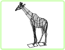 Giraffe Animal Topiary Frame