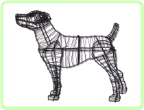Jack Russell Animal Topiary Frame