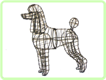 Poodle Animal Topiary Frame