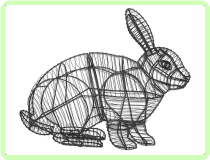 Rabbit, Hopping Animal Topiary Frame