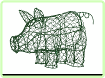 Piglet Animal Topiary Frame