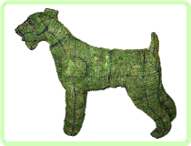 Airedale Dog Animal Topiary Frame Moss