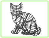 Kitten, Sitting Animal Topiary Frame
