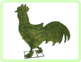 Rooster Animal Topiary Frame 29" x 29" x 10"