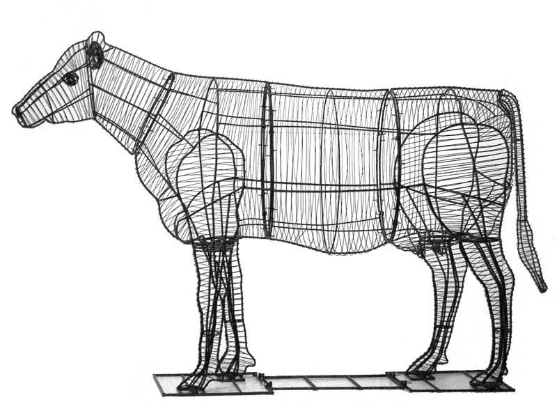Cow Animal Topiary Frame