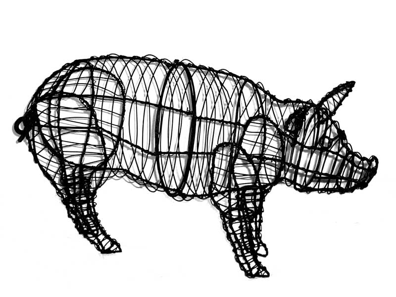 Pig Animal Topiary Frame